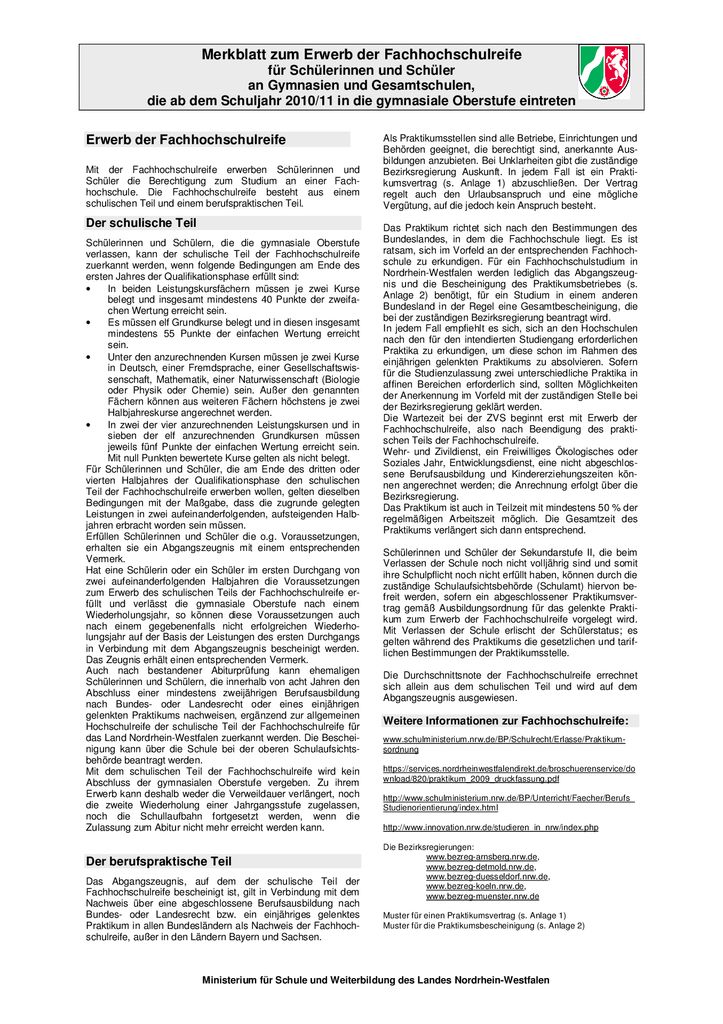 Fachhochschulreife – Hüffertgymnasium