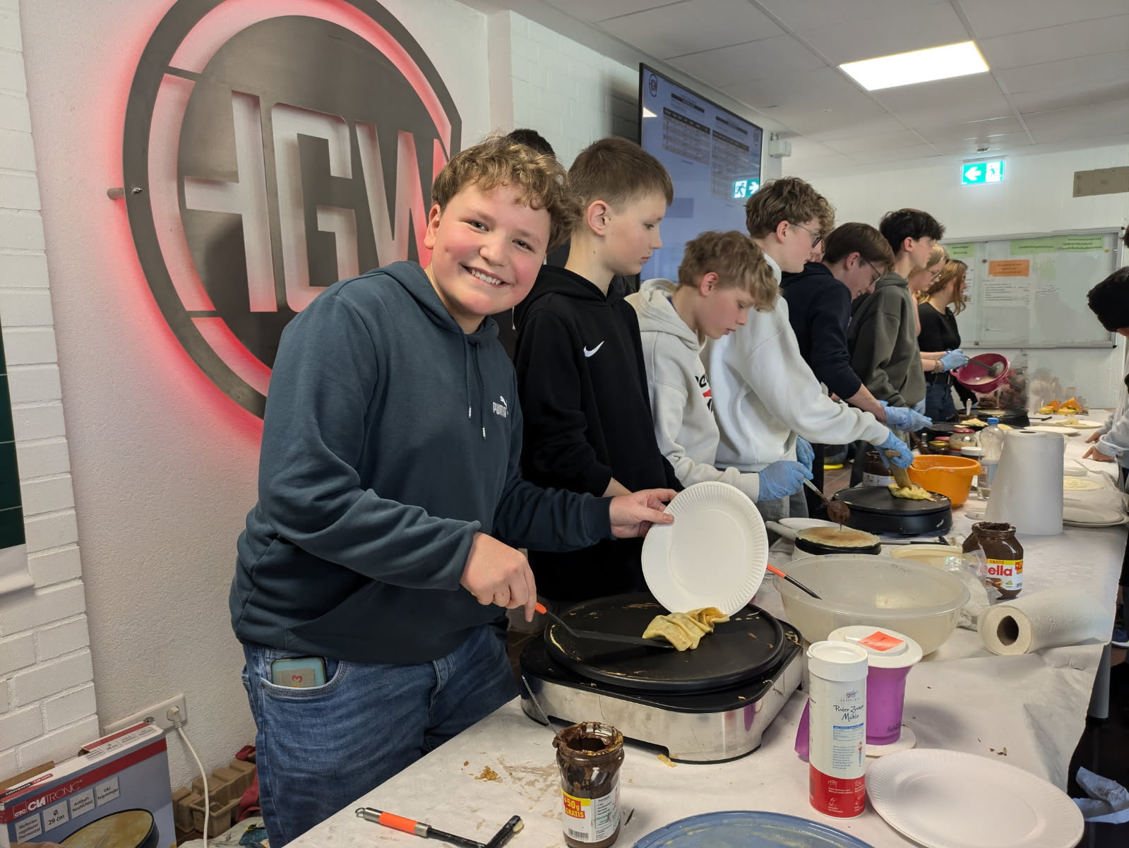 Crêpes essen für die gute Sache